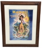 Framed Hawaii Travel Poster Print