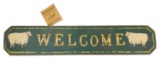 Country Chic Decor, Welcome Sign, from the Judy Johnson Collection, NOS