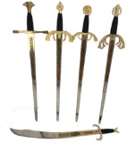 Display Collection of 5 Historical Miniature Medieval Swords