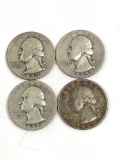 4 Silver Washington Quarters