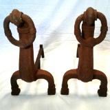 Antique Fireplace Andirons