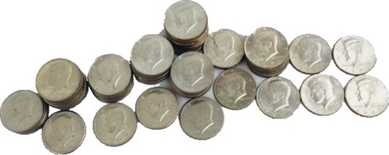 84 Kennedy Half Dollar Coins