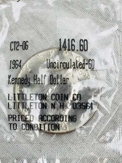 1964 Kennedy Half Dollar Uncirculated 60 US Coin