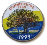 Unique Painted Collectible Coin Connecticut