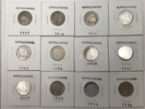 12 Indian Head Buffalo Nickels