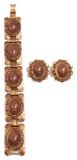 Vintage Copper & Goldstone Jewelry Set