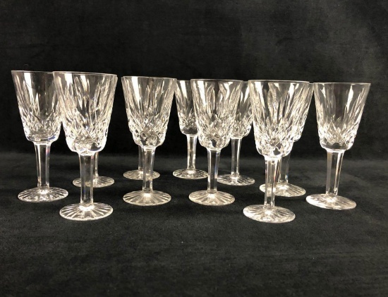 11 Waterford Crystal Clear Lismore Cordial Glasses