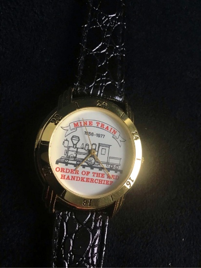 Walt Disney Mine Train Order of the Red Handkerchief Watch Leather Strap 1956-1977