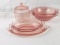 5 Anchor Hocking Mayfair Pink Depression Glass Pieces