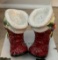 Fits and Floyd Salt and Pepper Santa Boots