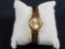 Pierre Jacquard Gold Tone Bangle Womans Watch