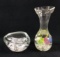 Glass Art Candlestick Ashtray Designer Joe Rice Lot