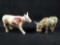 Lot of 2 Artsy CowParades Sculptures Moosaic Moochelangelos