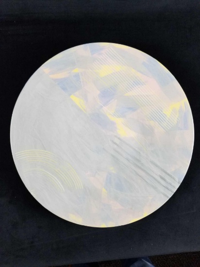 Ceramic Decorative Wall Plate with Pastel Retro Design by JB
