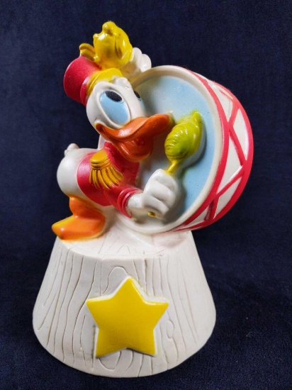 Vintage Walt Disney Donald Duck Vinyl Coin Bank