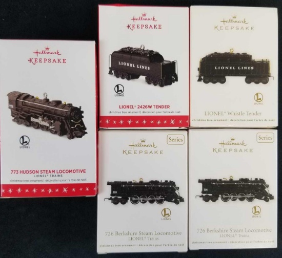 Hallmark Keepsake Lionel Train Ornaments Lot of 5