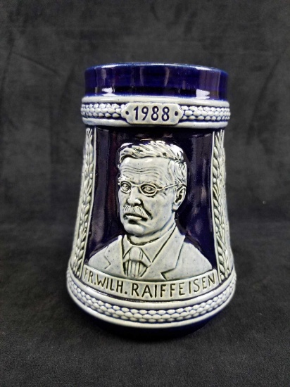 1988 Friedrich Wilhelm Raiffeisen Commemorative Beer Stein