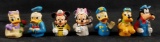 Lot Of Seven Vintage Rubber Disney Charcter Finger Puppets