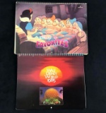 Lot of 2 Walt Disney World Snow white Vintage 1980s Calendars A