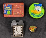 Disney Donald Duck Pin Lot Of Four