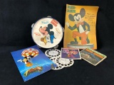 Vintage Mickey Mouse Donald Duck Disney Parade Collection View Master Reel Tambourine Booklet