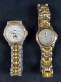 Mens Stainless Steel Analog Watch Lot Of Two