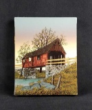 Vintage H. Hargrove Covered Bridge Serigraph