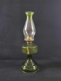Glass Pedestal Kerosene Oil Lamp