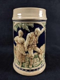 Vintage German Stoneware Handpainted Beer Stein