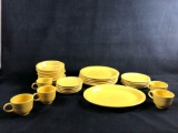 Vintage Genuine Fiesta 26 Piece Light Yellow Dinnerware Homer Laughlin Company HLC