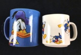 Lot of 2 Donald Duck Walt Disney World Mugs