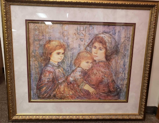 Edna Hibel Family by the Zuider Zee Lithograph