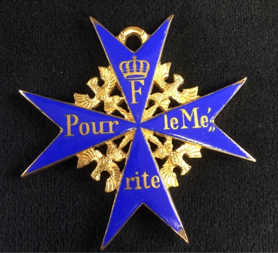 Fine and Rare Pour le Merit Blue Max Prussian Military