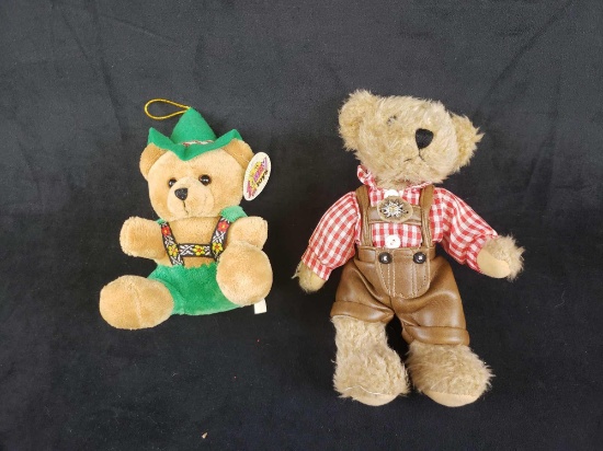 Set of 2 German Stuffed Bears