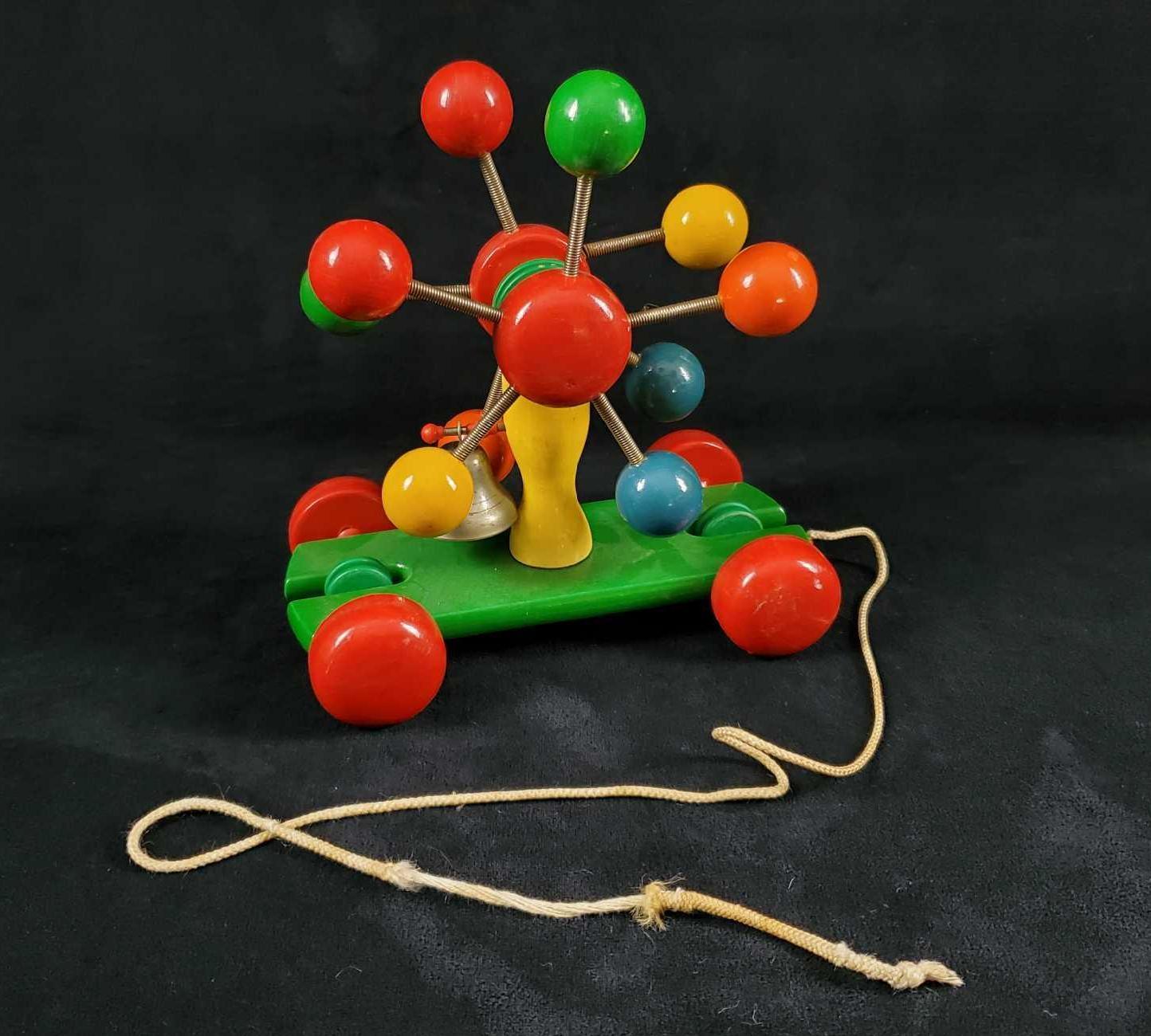 Caterpillar Kouvalias Vintage Kouvalias Greece Wooden Pull Toy