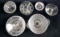 Lot of 6 Assorted Clear Glass Items