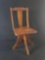 1940s Wooden Rotating Childs Chair
