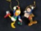 Disney Mickey and Donald Christmas Figurine Ornaments Lot of 2