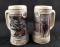 Two Miller Beer Limited Edition Christmas Steins