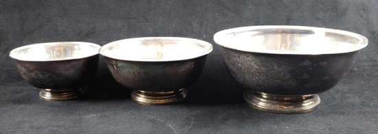 Lot of 3 Gorham Silver Plated Bowls