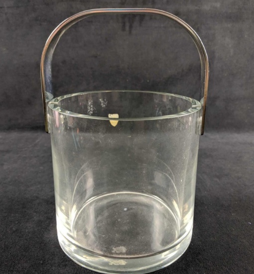 Orrefors Ice Bucket Heavy Swedish Glass Ice Bucket