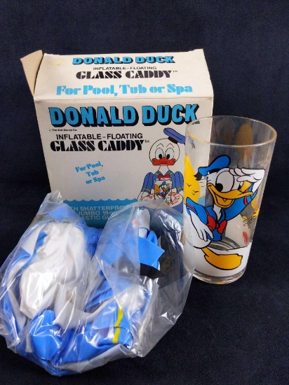 Donald Duck Inflatable Floating Glass Cup Pool Caddy Holder