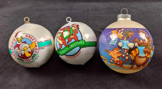 Disney Cast Exclusive Ornaments Lot Of Three C