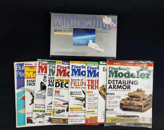 Paper Plane Kit And FineScale Modeler Magazine Lot