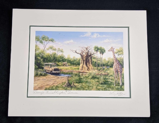 Disney Animal Kingdom Signed Print Larry Dotson A