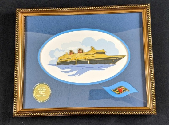 Framed Disney Cruise Line Exclusive Member Pin Set