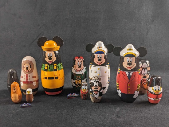 3 Exclusive Disney Cruiseline Mickey Nest Dolls