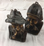 Hand Carved Western European Wax Busts