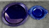 Cobalt Blue Glass Serving Dishes
