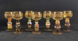 Set of Seven...Goebel Hummel Wine Glasses